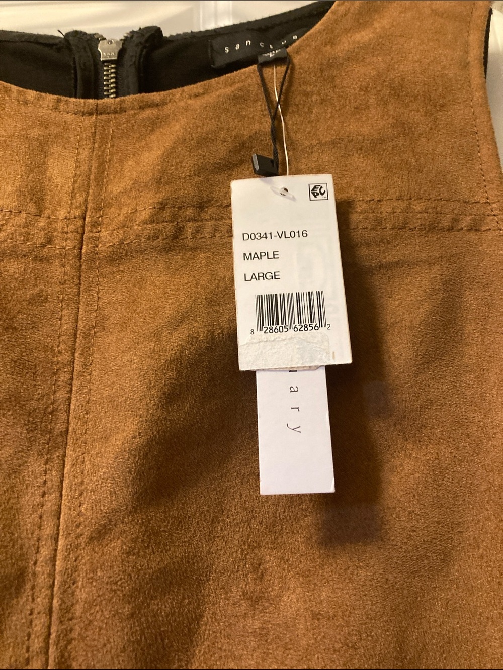 Sanctuary Maple Brown Suede-Look Dress - Picture 3 of 6